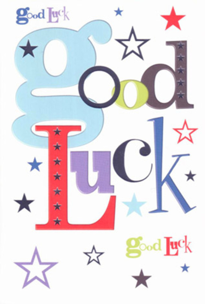 Brimming with Harefield cheer and bold optimism, this luck-themed card is a celebration in itself, reminiscent of the lively gatherings around the Harefield Duck Pond or festive afternoons at the Village Green. Each letter in the word 'Good Luck' has a unique presence-some wide and breezy in pastel blue, others slender in velvet black or flaming red-all coming together with a cascade of coloured stars that flicker across the snow-white card. The open spaces allow each vibrant hue to breathe, casting an uplifting glow much like a warm afternoon filtering through the trees near Moorhall Road. When held in hand, the smooth and substantial cardstock feels satisfying-its texture suggesting quality, like the expertly prepared bouquets found at Flowers Harefield. More than a simple greeting, the card embodies community encouragement and steadfast support, carrying a promise of hope and possibility into whatever new journey awaits its lucky recipient here in the welcoming spirit of Harefield.